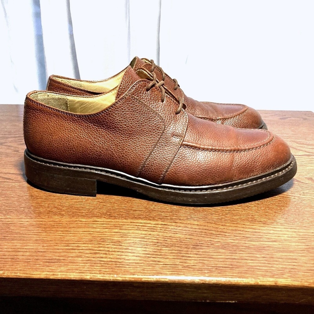 Joseph Abboud Pebbled Leather Vibram Sole Italian Oxford Mens 9 95458 MSRP $395